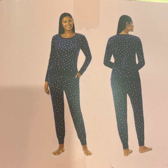 KATE SPADE New York Printed Long Sleeve Pajama Set - Picture 3 of 8